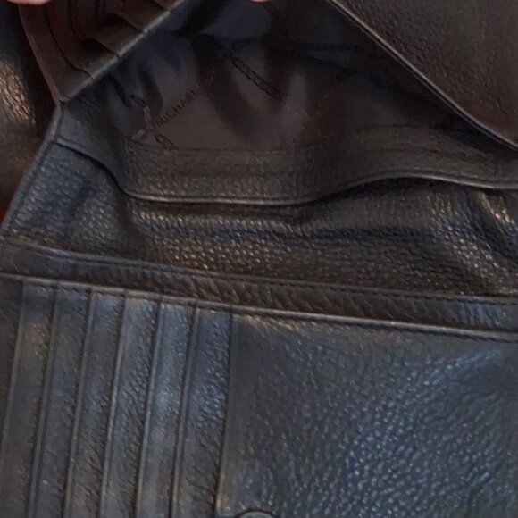 Michael Kors Wallet Large Lillie Gusset Carryall Black Soft Pebbled Leather - Picture 11 of 15